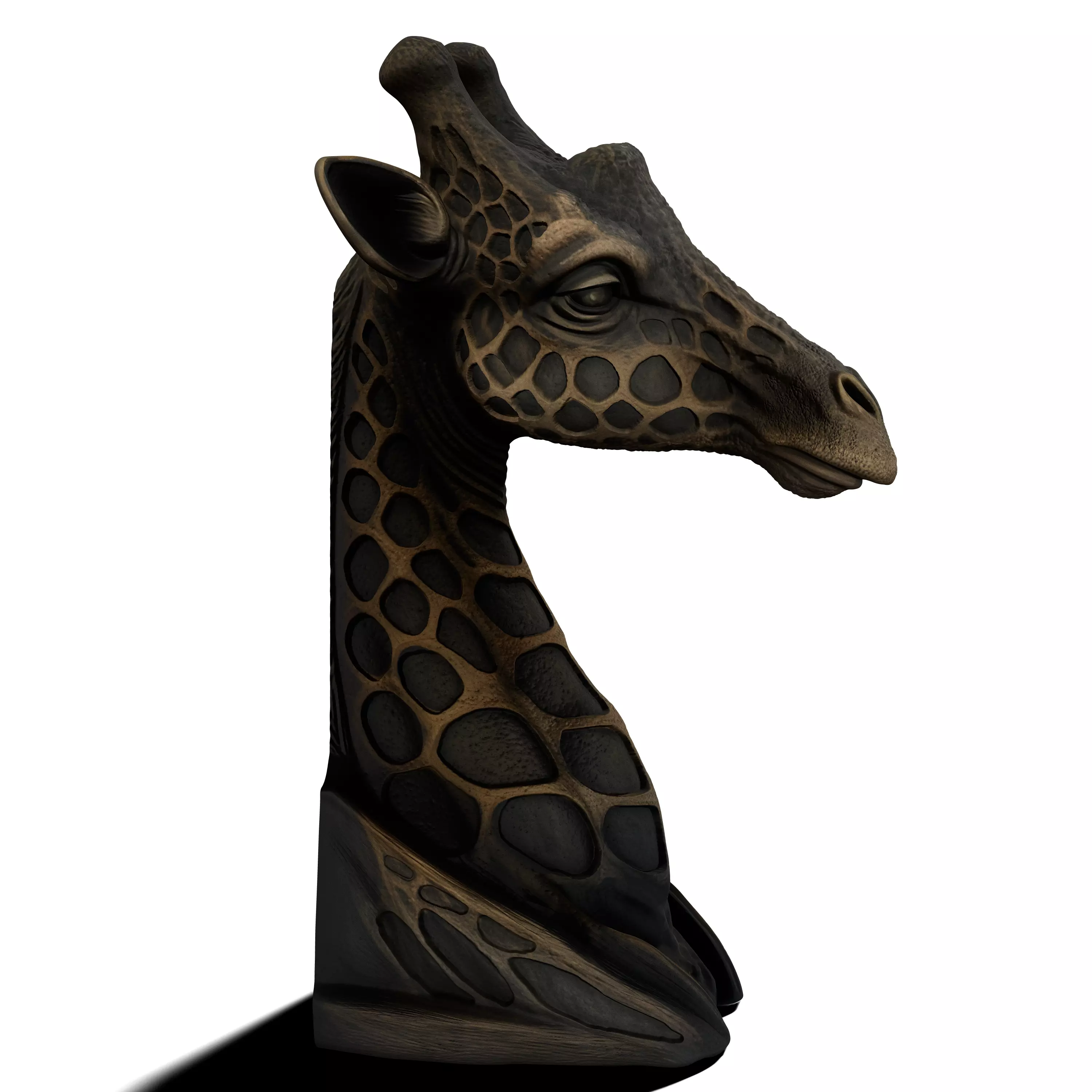 Giraffe Statue Book Holder 3D print model_5