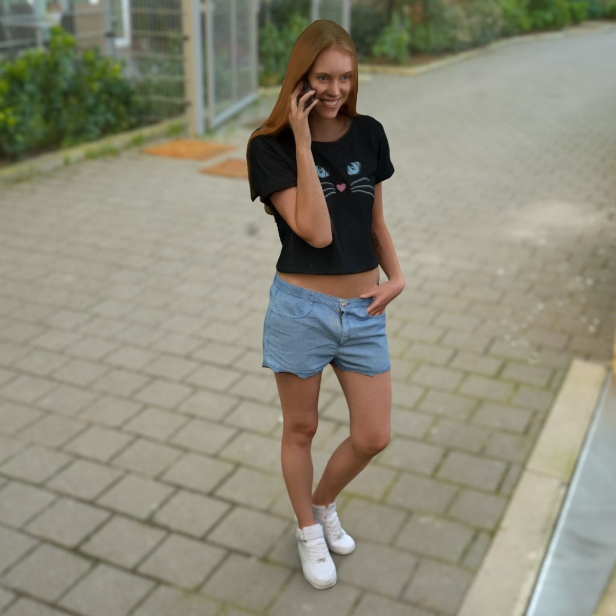 Cat Call Photorealistic arch viz 3D character Low-poly 3D model_3