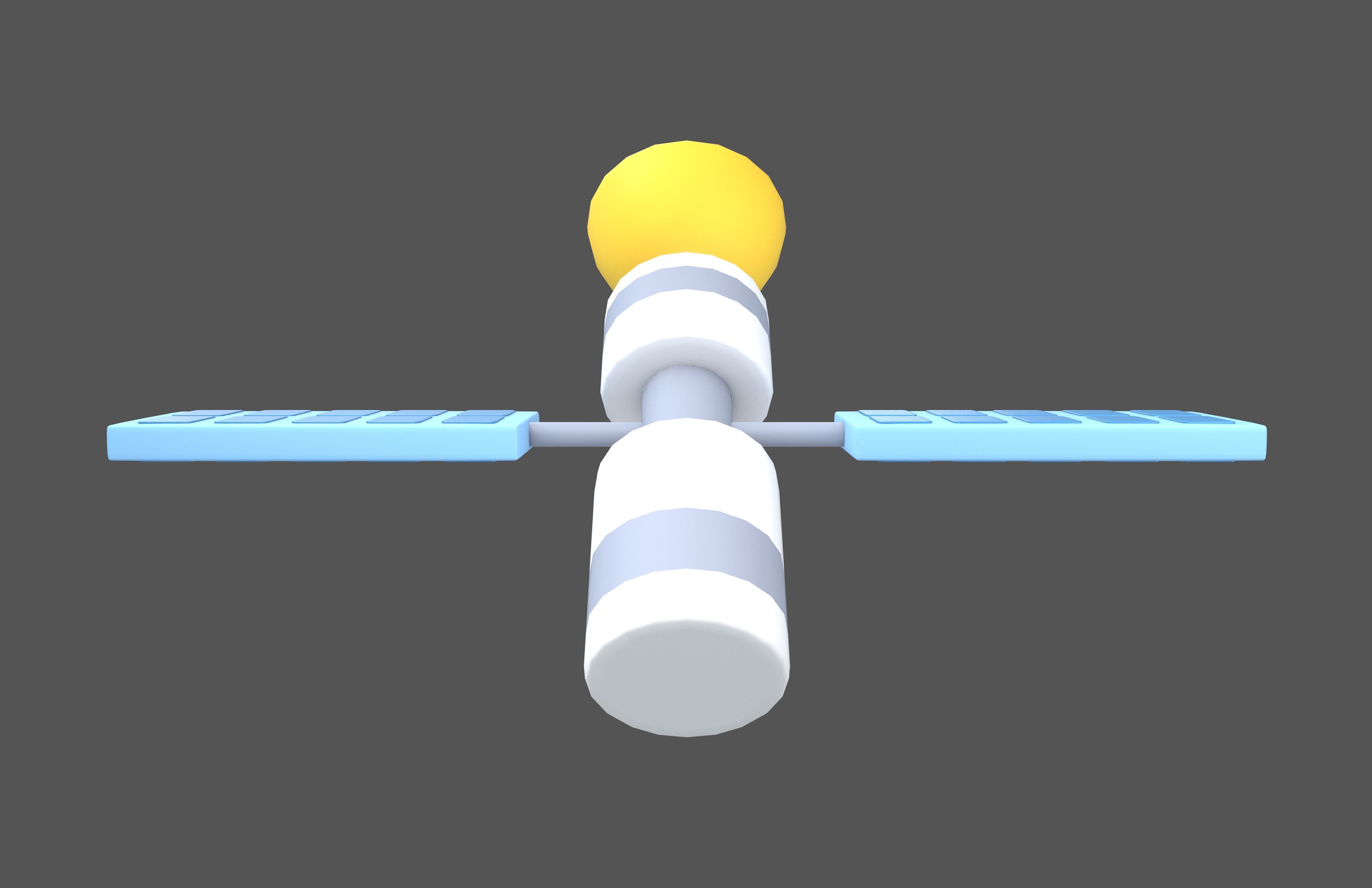 Satellite Icon v1 001 Low-poly 3D model_1