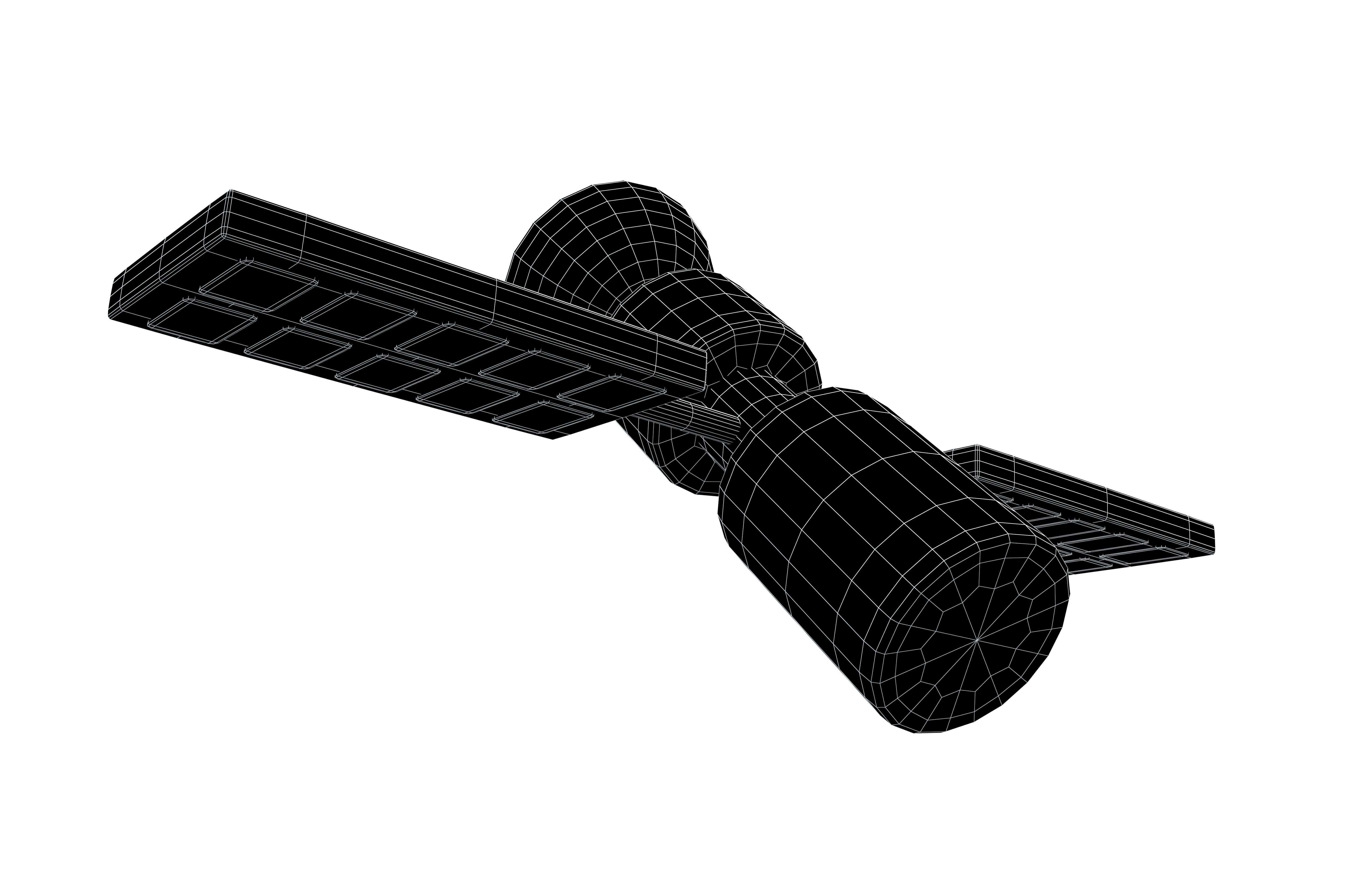 Satellite Icon v1 001 Low-poly 3D model_7