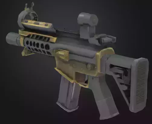 High quality detailed  gun for game 