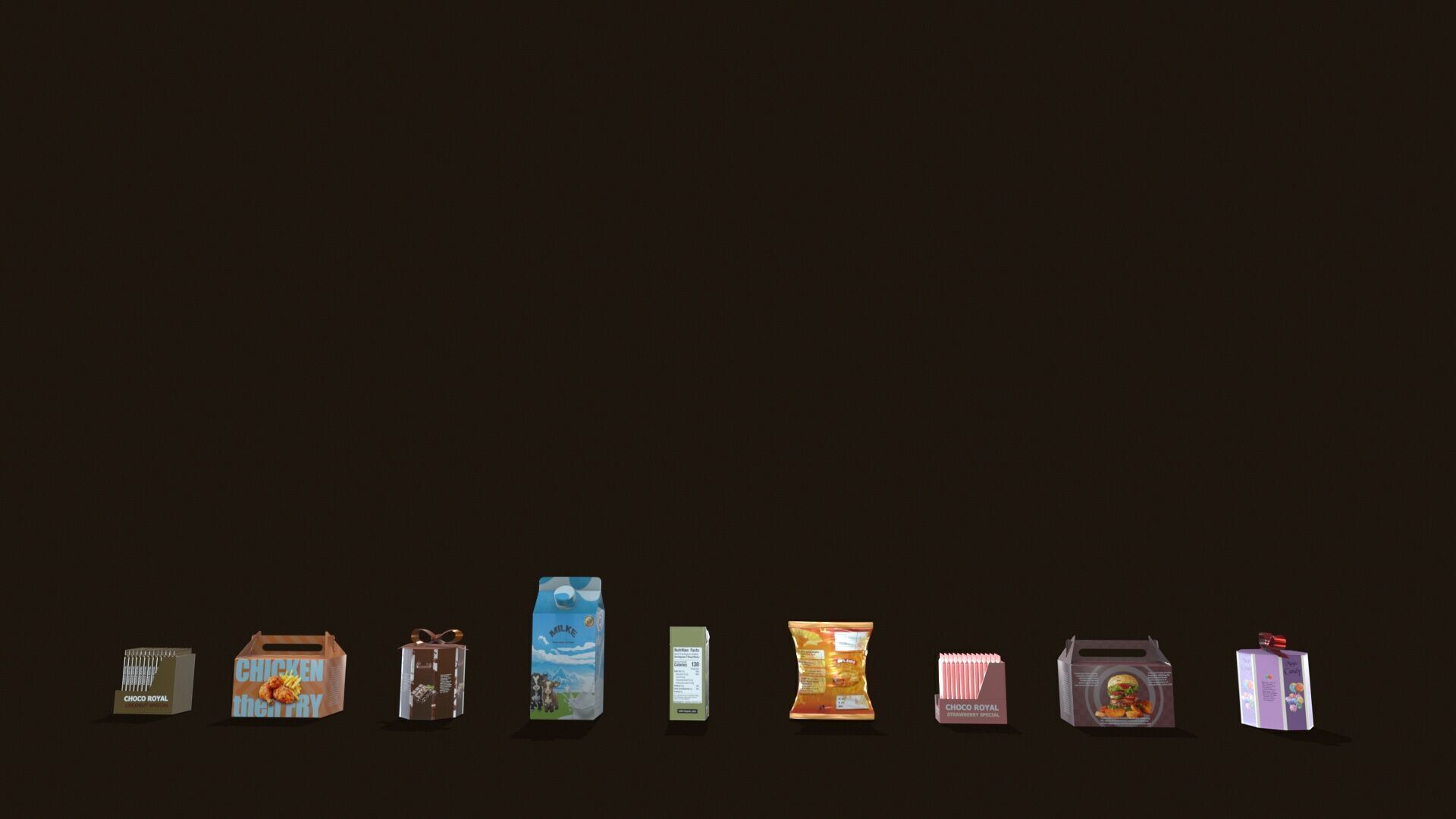 Packet 01 Low-poly 3D model_3