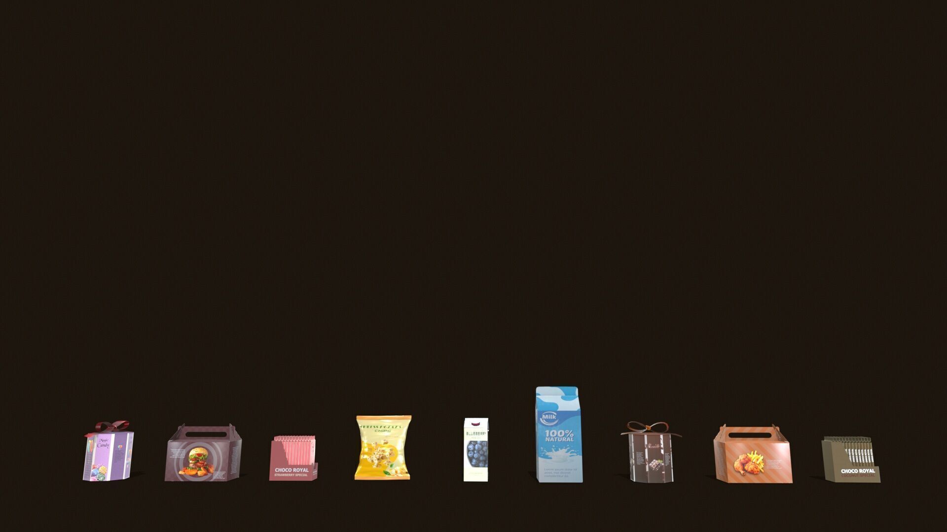 Packet 01 Low-poly 3D model_2