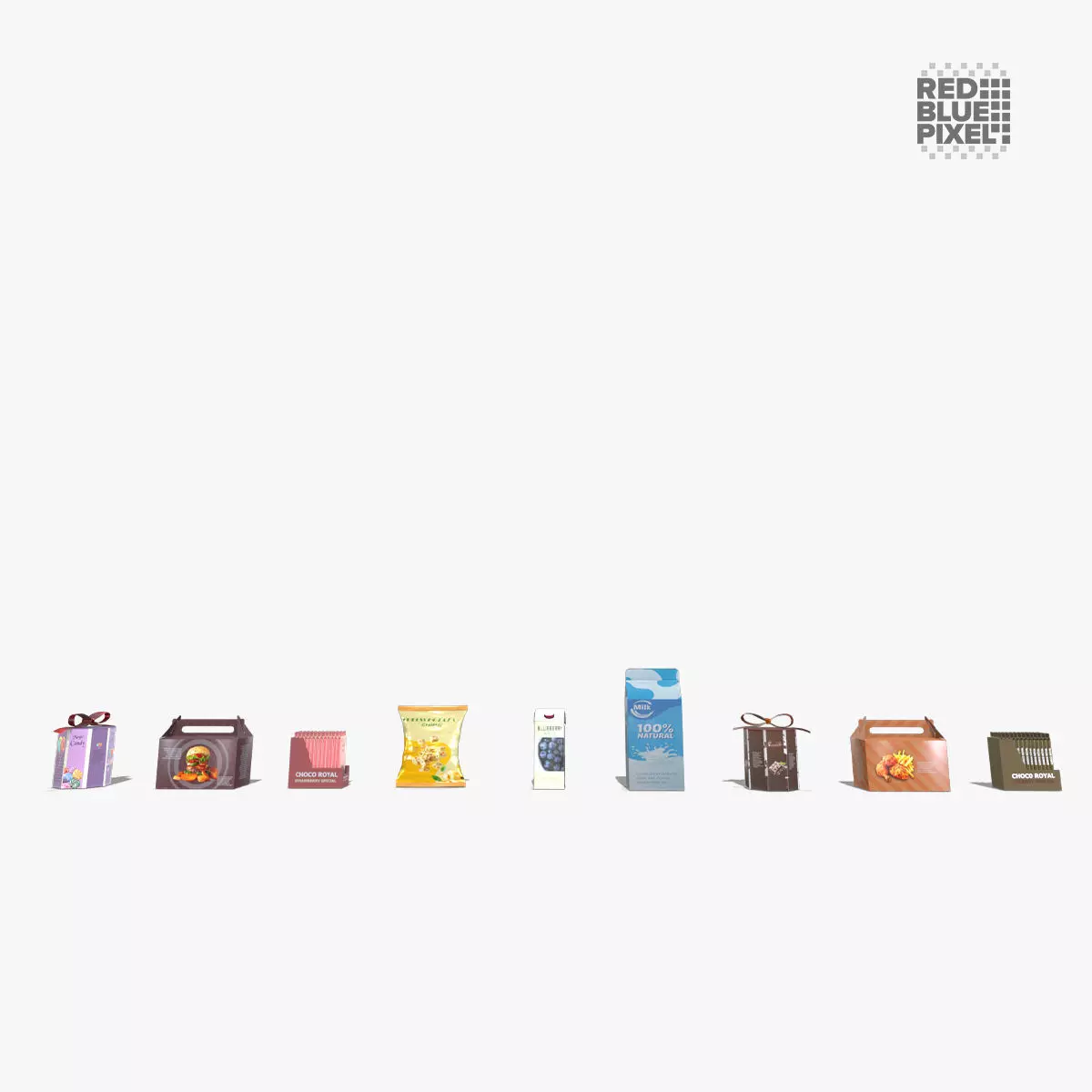 Packet 01 Low-poly 3D model_0