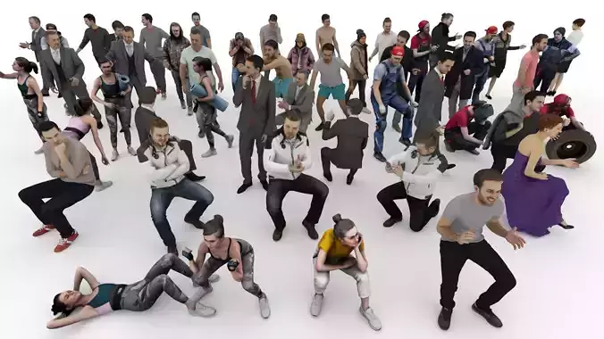 People pack poses scan 50 pieces vol 6 of 10