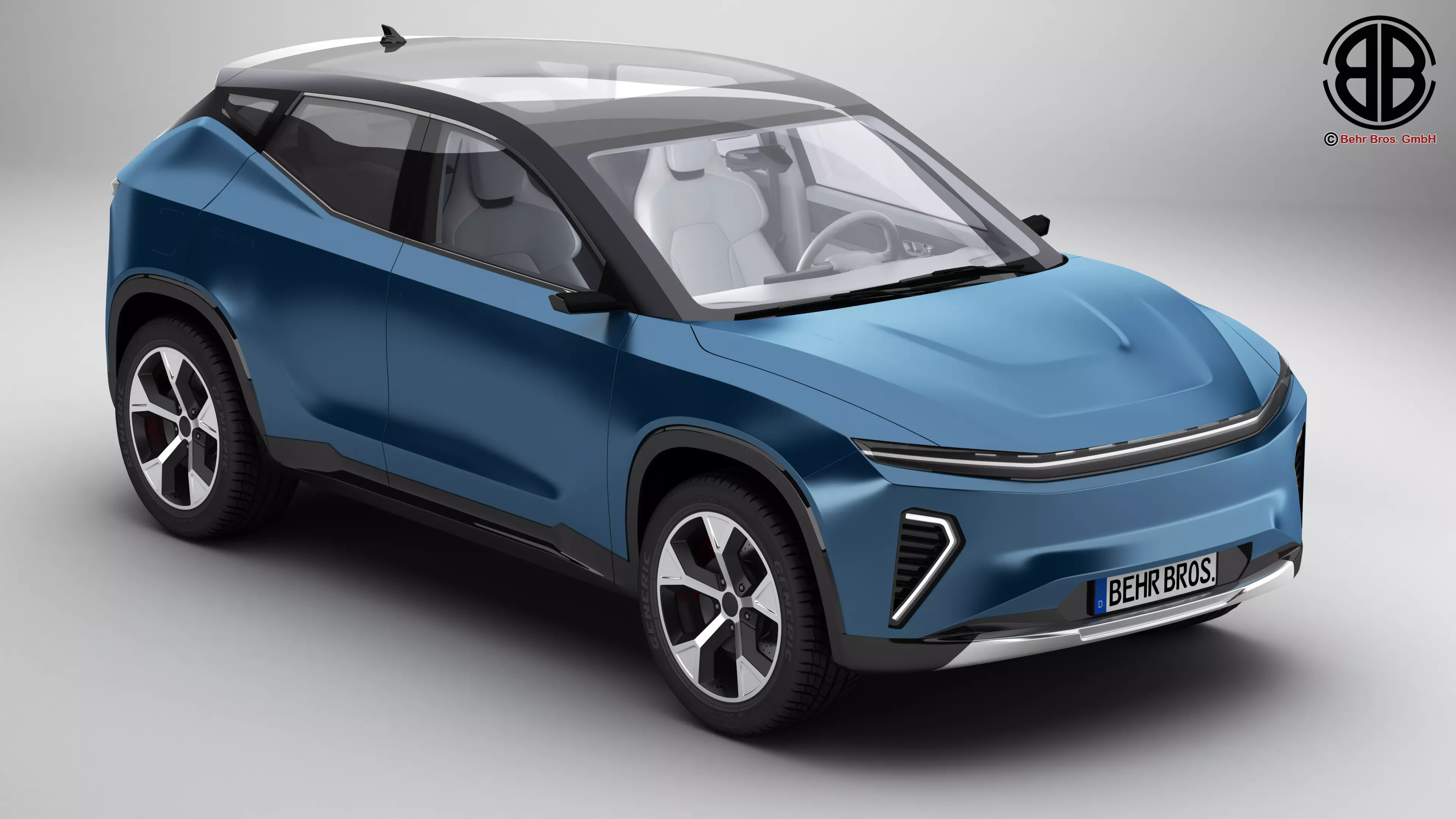 Generic Modern SUV 3D model_0