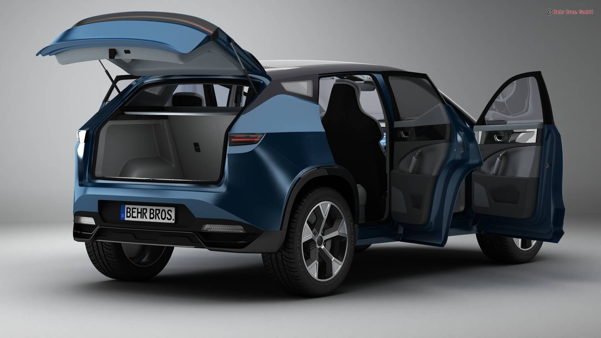 Generic Modern SUV 3D model_4