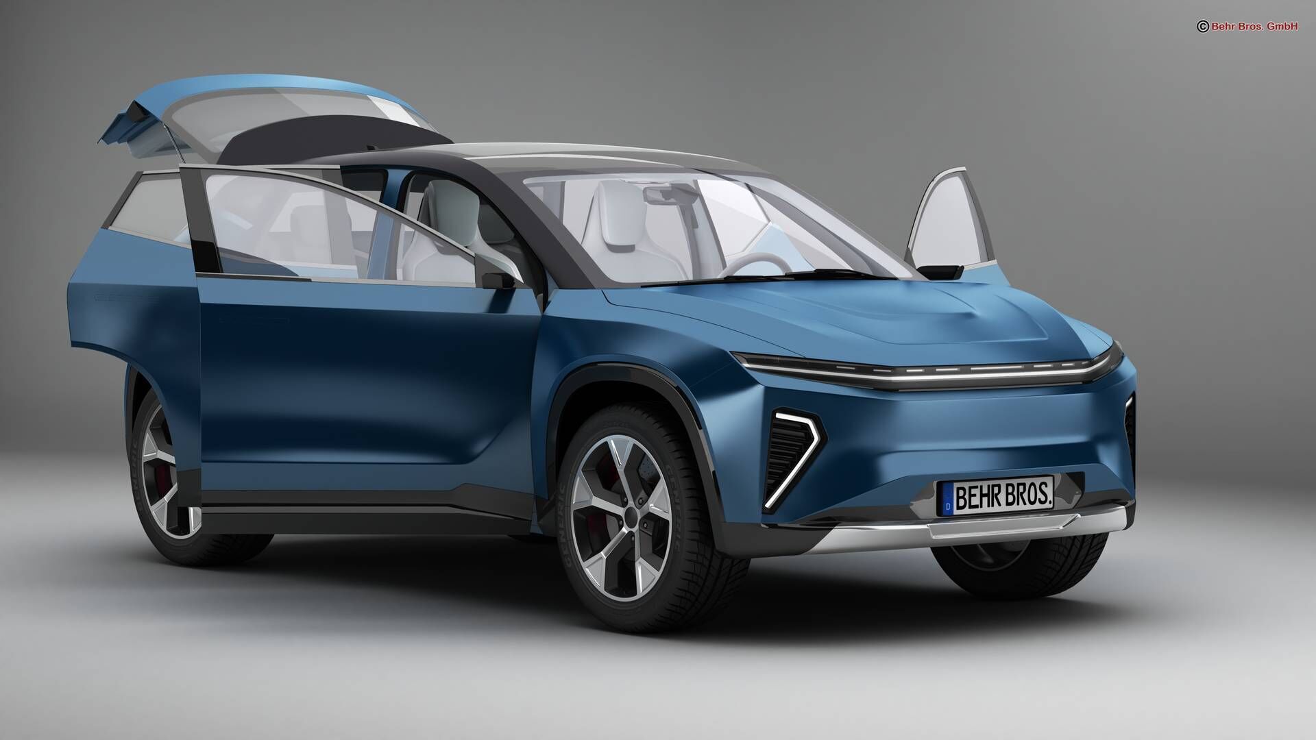 Generic Modern SUV 3D model_2