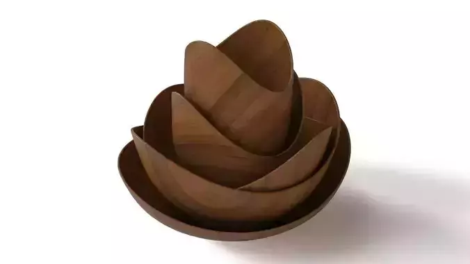 wooden bowl  Free 3D model