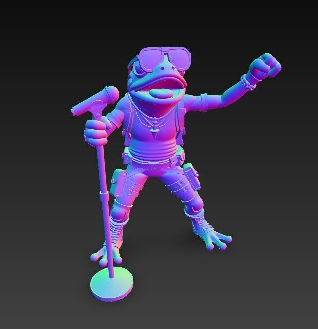 Tactical Frog Rockstar Urban Wild Sound Warrior 3D Print Model 3D model_15