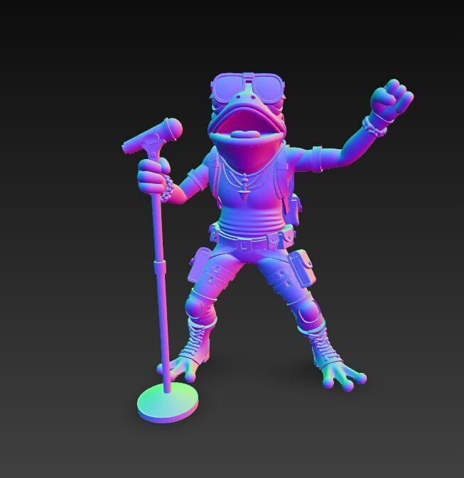 Tactical Frog Rockstar Urban Wild Sound Warrior 3D Print Model 3D model_13