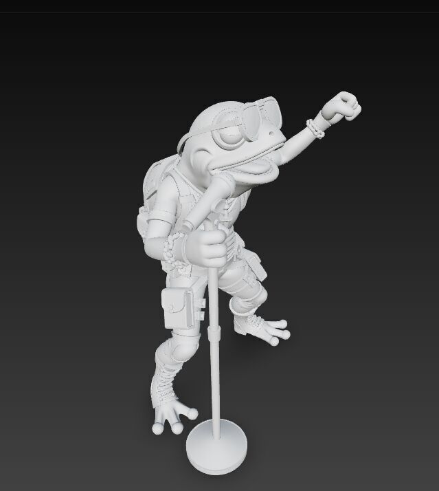 Tactical Frog Rockstar Urban Wild Sound Warrior 3D Print Model 3D model_23