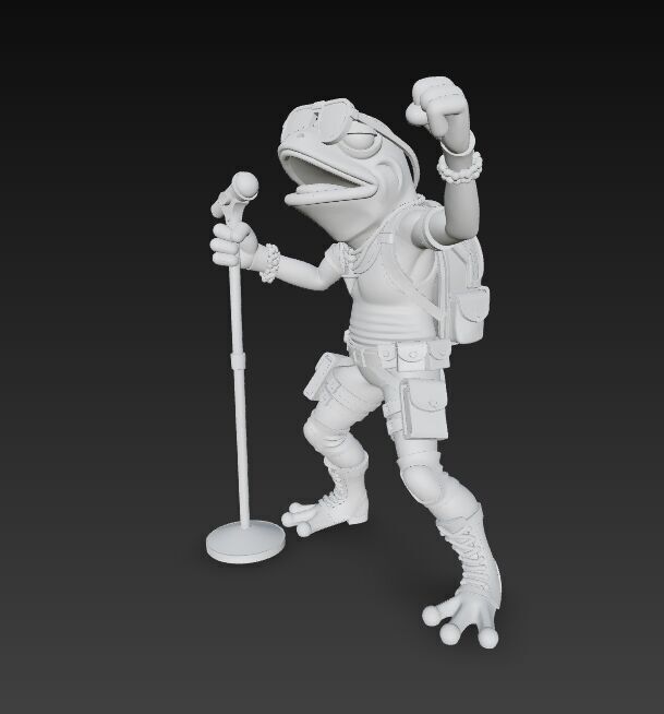 Tactical Frog Rockstar Urban Wild Sound Warrior 3D Print Model 3D model_21