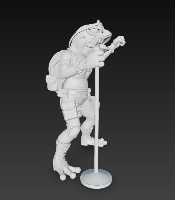 Tactical Frog Rockstar Urban Wild Sound Warrior 3D Print Model 3D model_17
