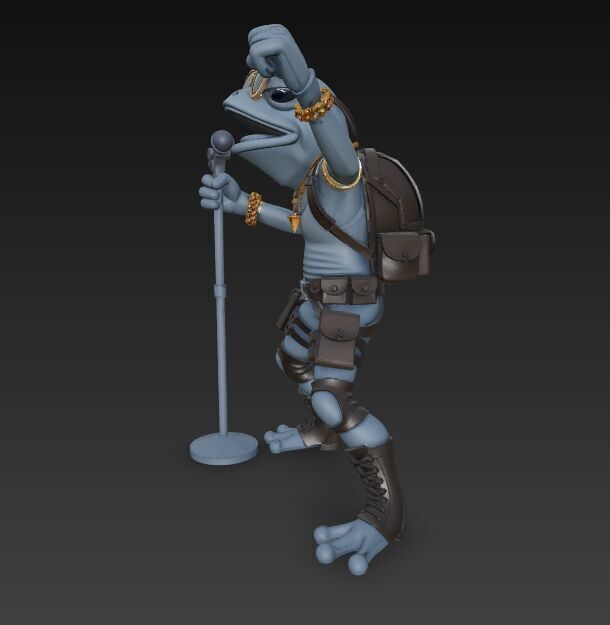 Tactical Frog Rockstar Urban Wild Sound Warrior 3D Print Model 3D model_4