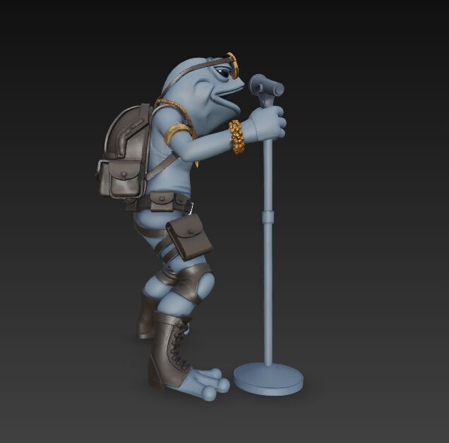 Tactical Frog Rockstar Urban Wild Sound Warrior 3D Print Model 3D model_6