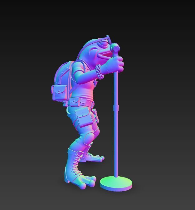 Tactical Frog Rockstar Urban Wild Sound Warrior 3D Print Model 3D model_8