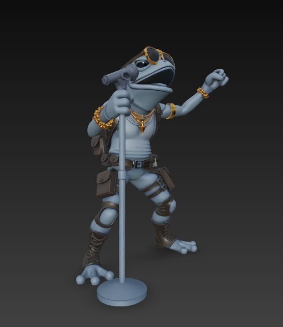 Tactical Frog Rockstar Urban Wild Sound Warrior 3D Print Model 3D model_5