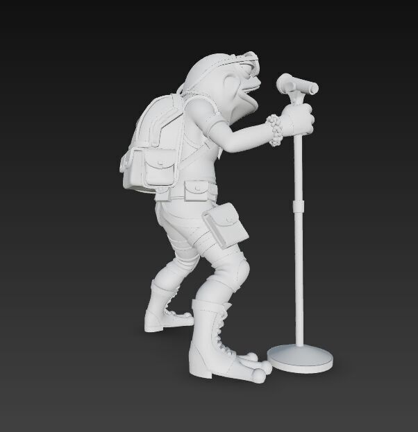 Tactical Frog Rockstar Urban Wild Sound Warrior 3D Print Model 3D model_18