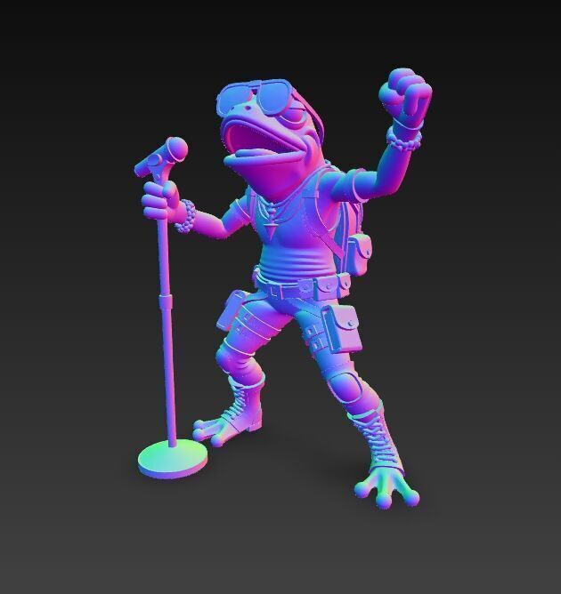 Tactical Frog Rockstar Urban Wild Sound Warrior 3D Print Model 3D model_12