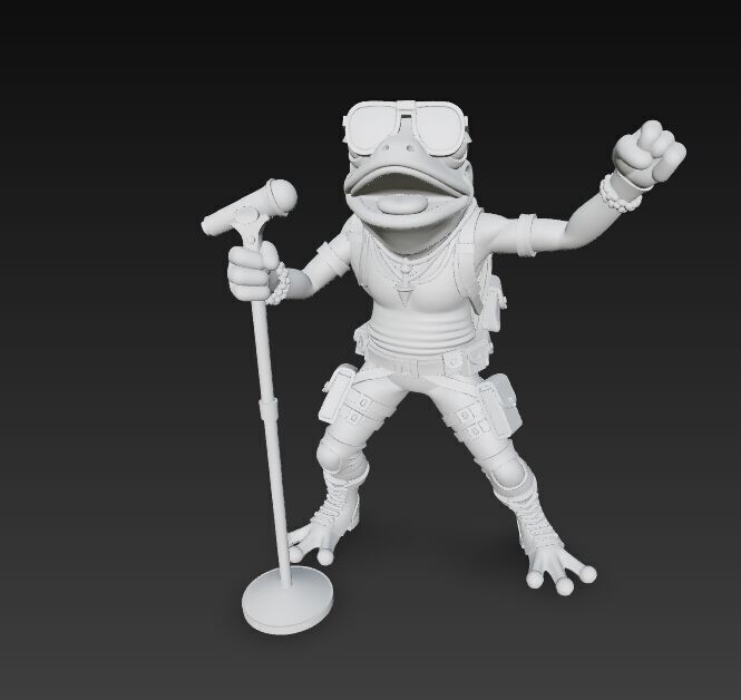 Tactical Frog Rockstar Urban Wild Sound Warrior 3D Print Model 3D model_22