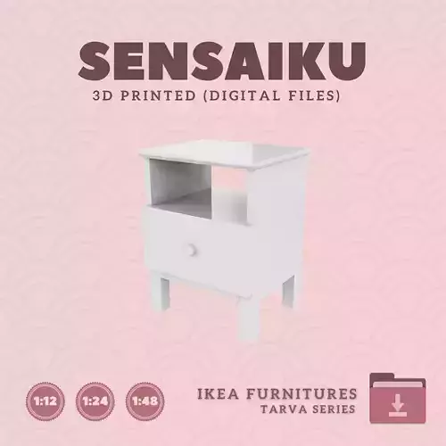 1 TARVA Nightstand for Miniature Dollhouse - IKEA - 3D Print