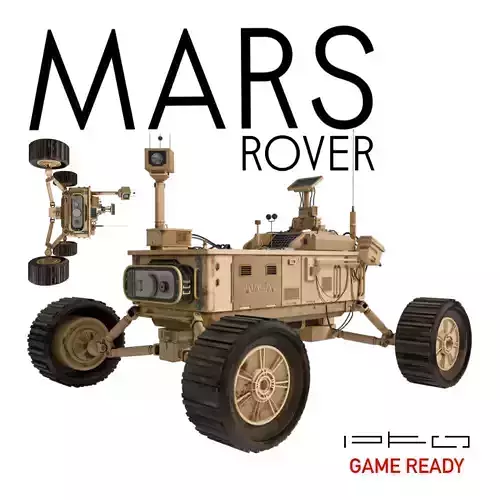 Mars rover Low-poly 3D model