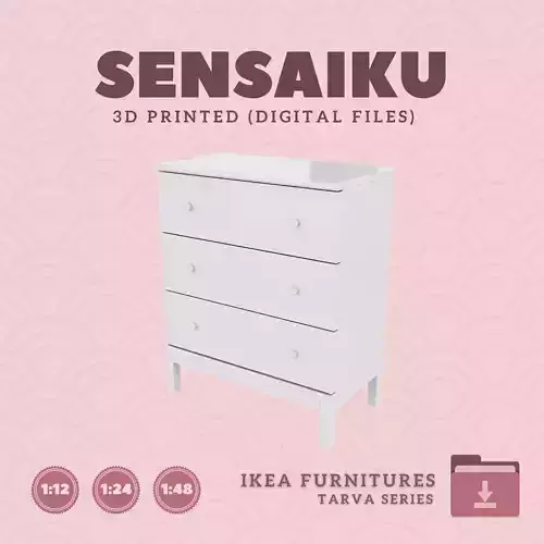 2 TARVA 3 Drawer Chest for Dollhouse - IKEA - 3D Print