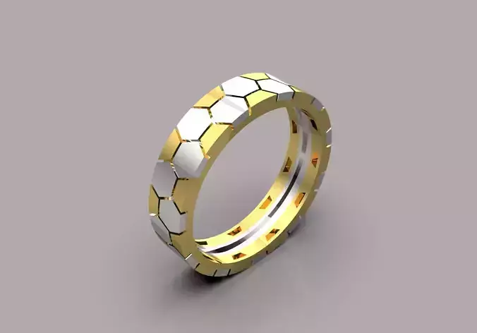 man gold ring mr0040 3D print model