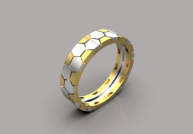 men gold ring mr0040 3D print model