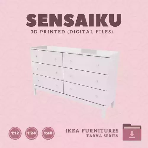 4 TARVA 6 Drawer Chest for Dollhouse - IKEA - 3D Print