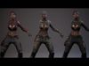 Lara zombie military Low-poly 3D model_1