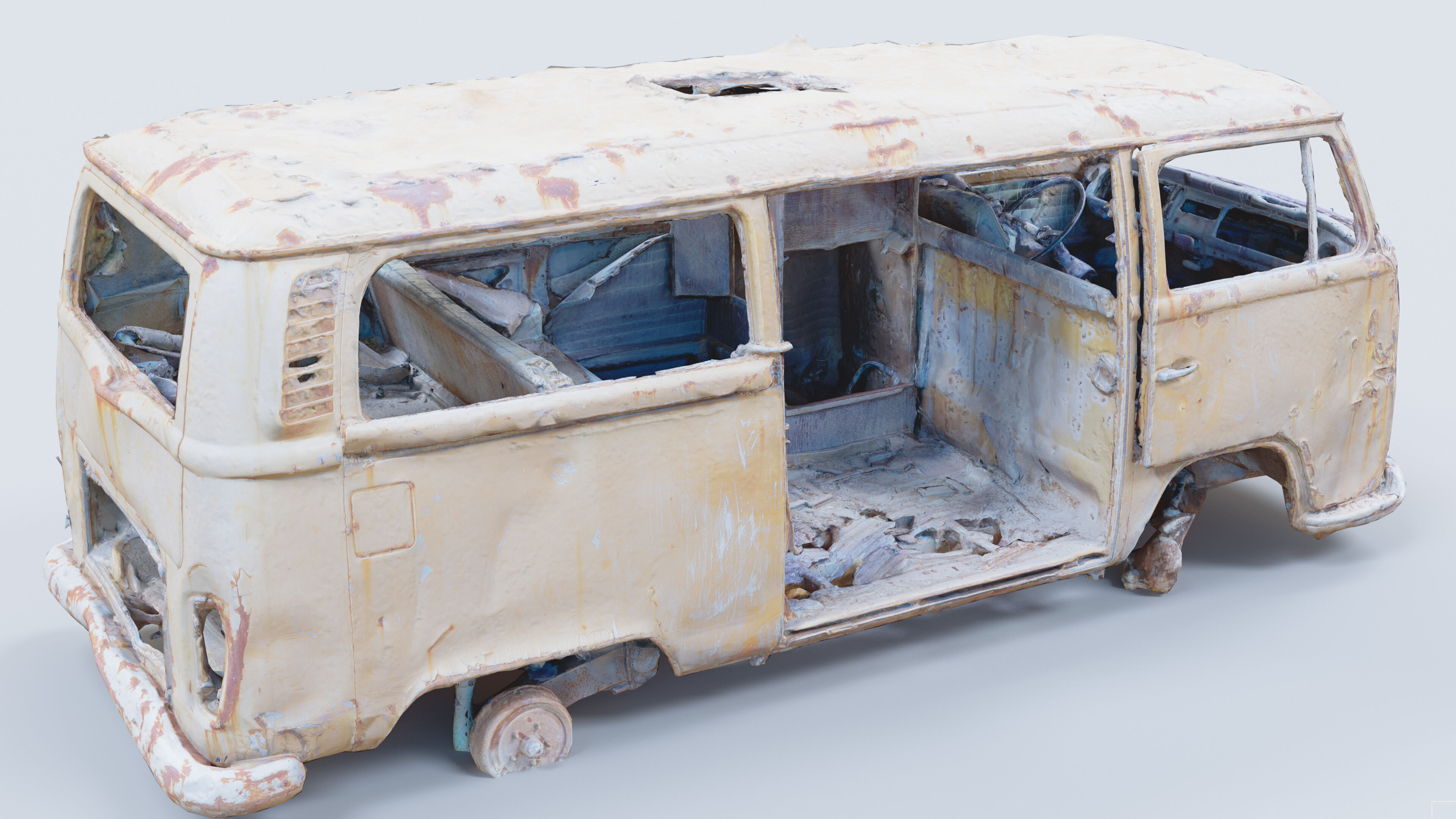 Photogrammetry Volkswagen Low-poly 3D model_3