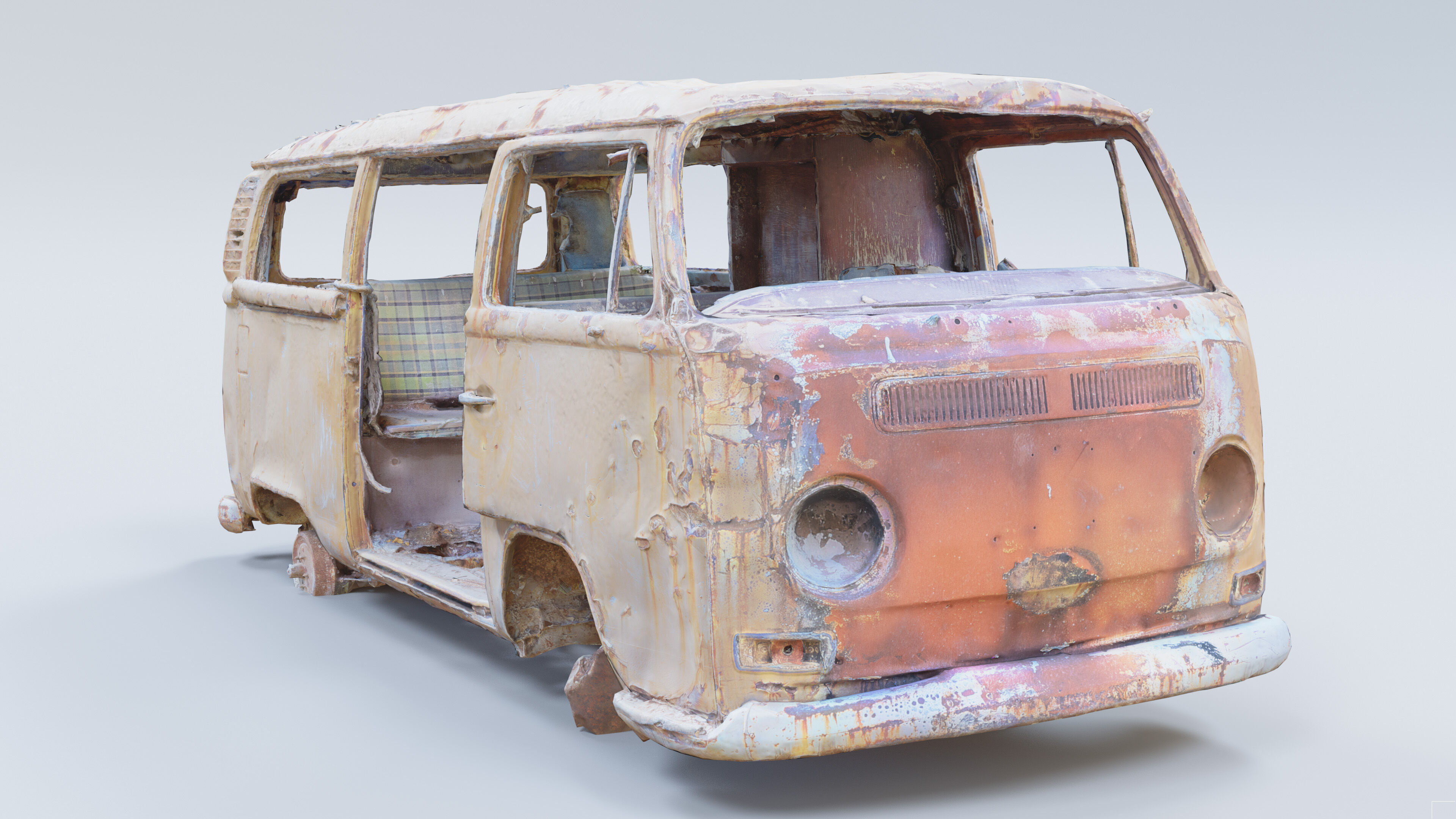 Photogrammetry Volkswagen Low-poly 3D model_2