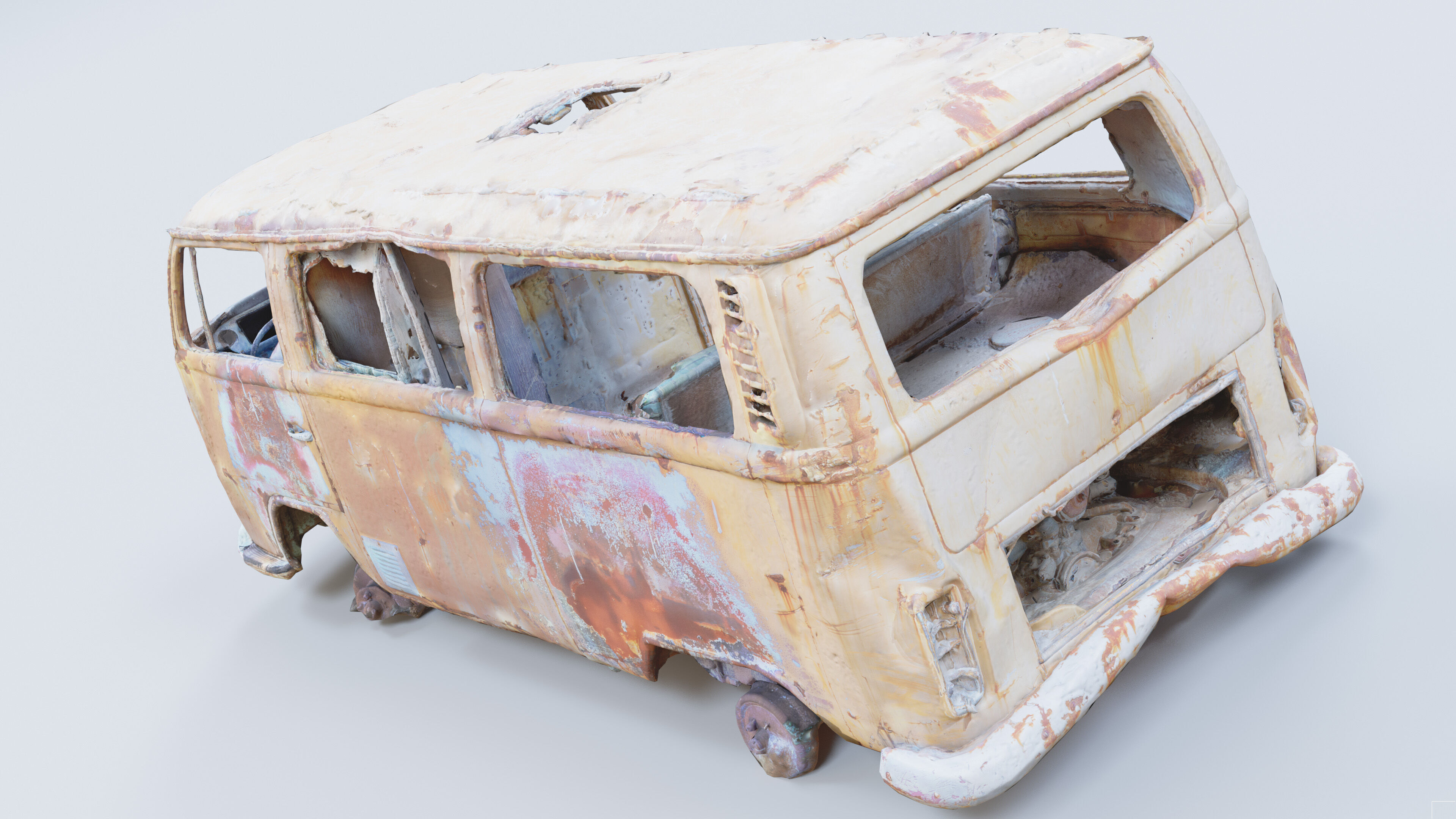 Photogrammetry Volkswagen Low-poly 3D model_4