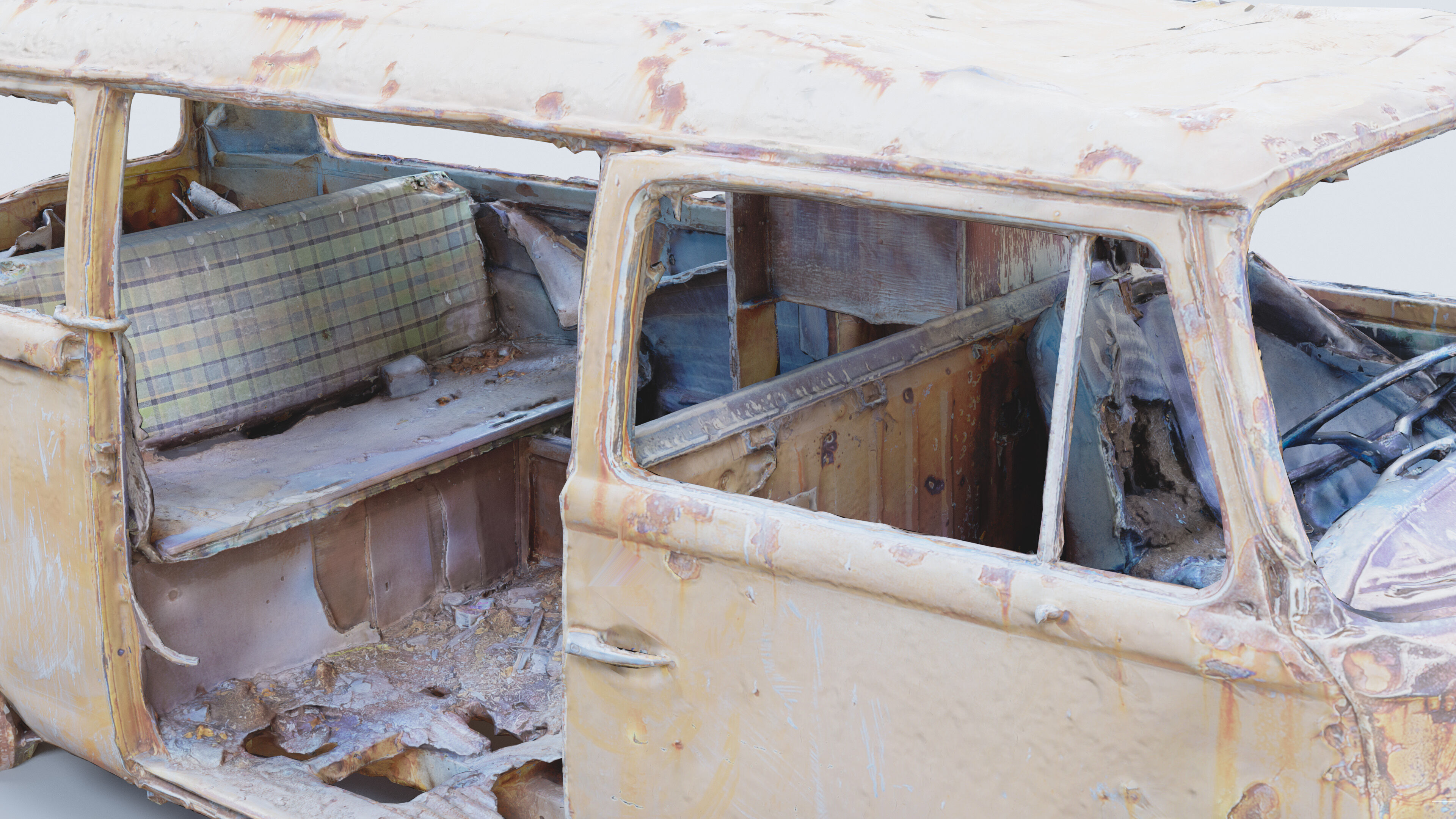 Photogrammetry Volkswagen Low-poly 3D model_5