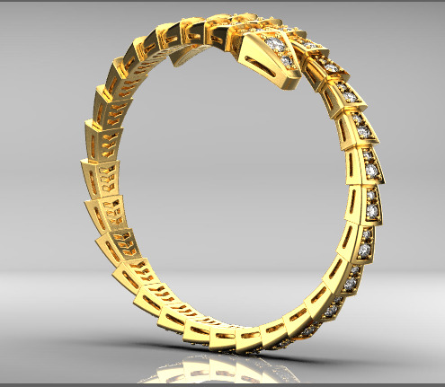 bvlgari serpenti bracelet 3D print model_21