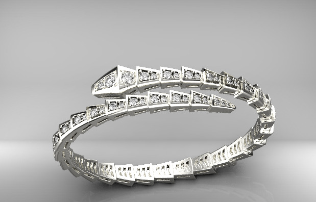 bvlgari serpenti bracelet 3D print model_16