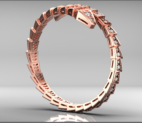 bvlgari serpenti bracelet 3D print model_19