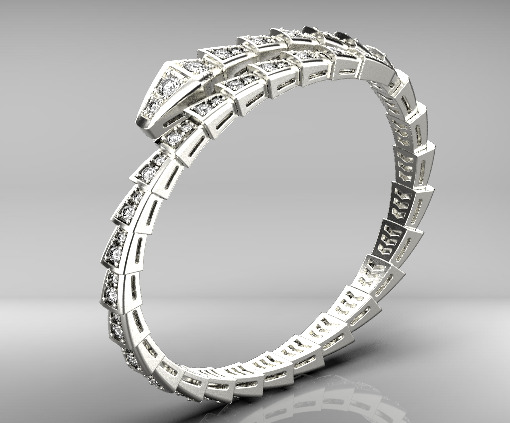 bvlgari serpenti bracelet 3D print model_25
