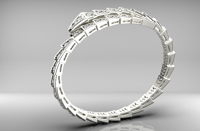 bvlgari serpenti bracelet 3D print model_10
