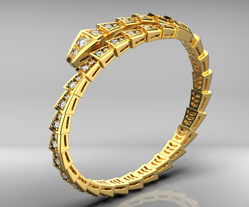 bvlgari serpenti bracelet 3D print model_22