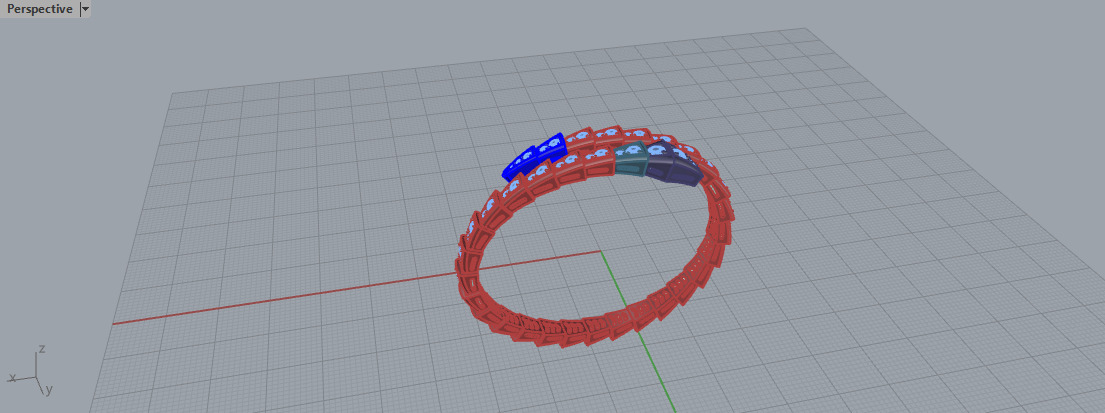 bvlgari serpenti bracelet 3D print model_4
