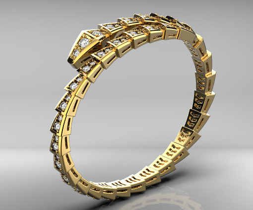 bvlgari serpenti bracelet 3D print model_26
