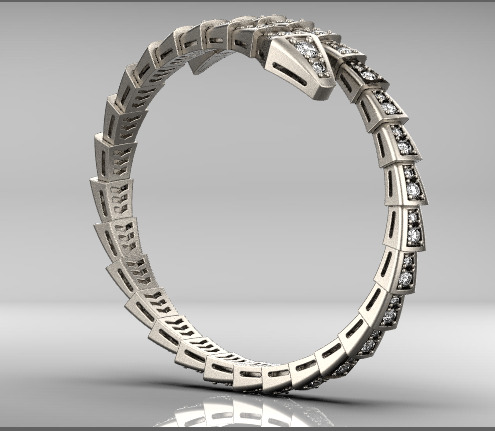 bvlgari serpenti bracelet 3D print model_20