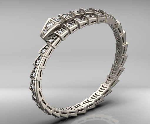 bvlgari serpenti bracelet 3D print model_23