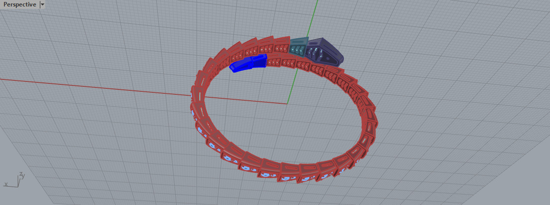 bvlgari serpenti bracelet 3D print model_6