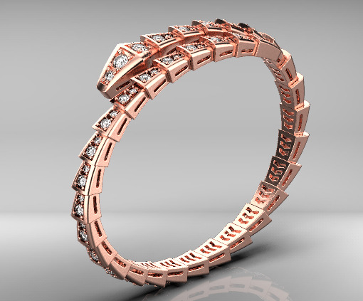 bvlgari serpenti bracelet 3D print model_24