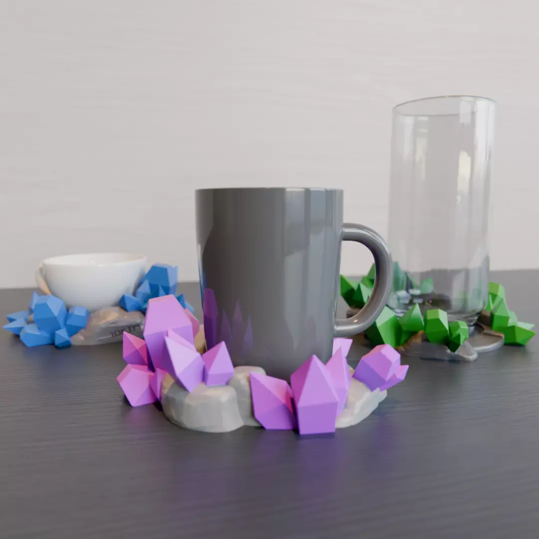 Mug Coaster - Crystal Ore Free 3D print model
