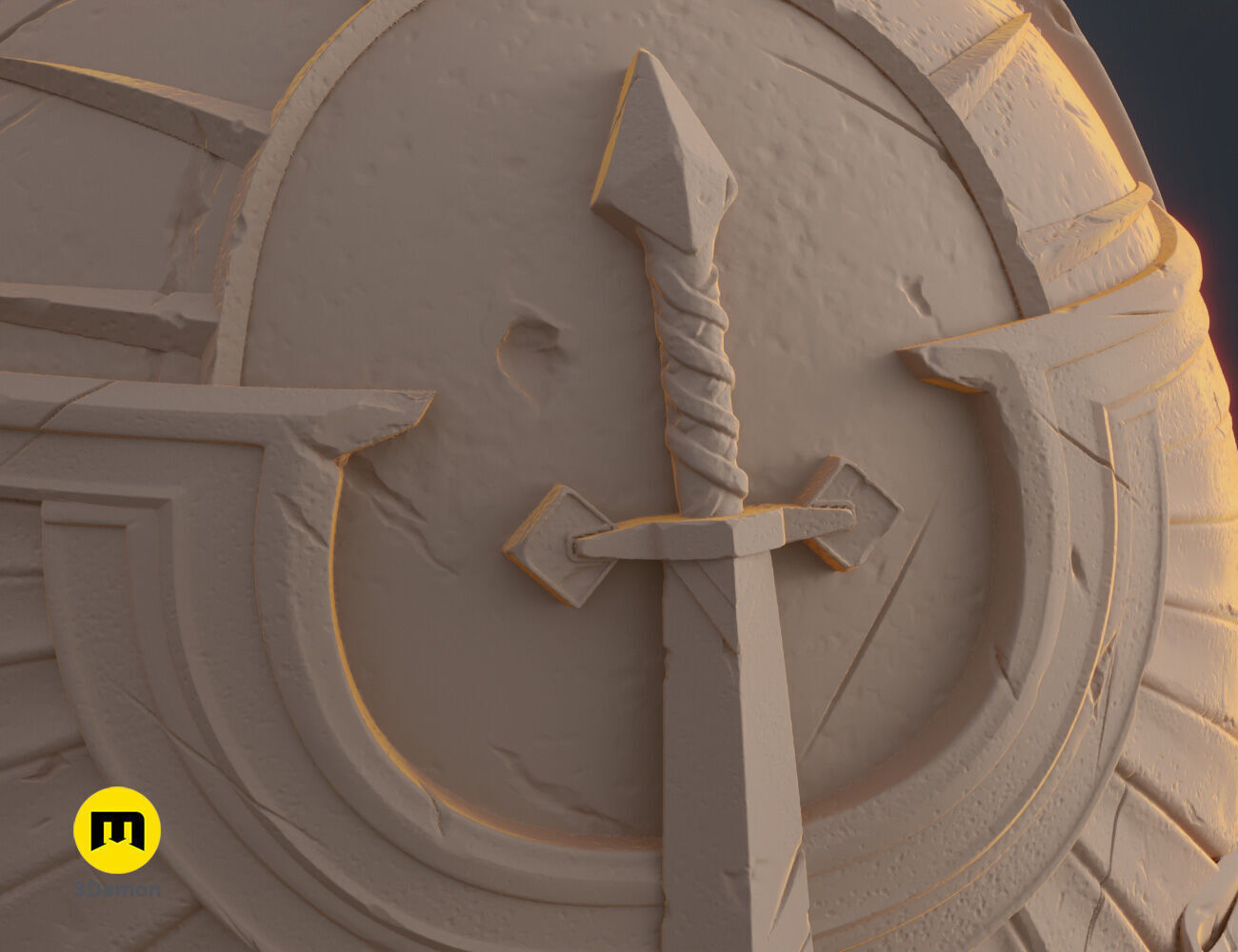 Dark Angels Shoulder Pauldron 3D print model_7